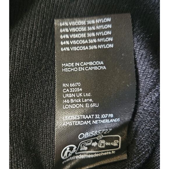 ANTHROPOLOGIE Maeve Women's Petite XXSP Arlowe Sweater Black Bell Sleeve Fitted - Picture 7 of 7